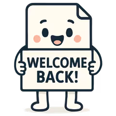 Welcome back!
